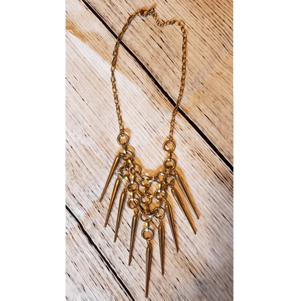 NECKLACE--Gold Color Fashion Jewelry